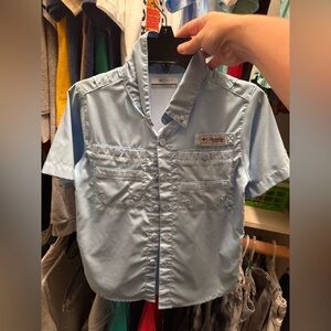 Columbia Sky Blue Button-Up Shirt